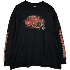 古着 ハーレーダビッドソン Harley-Davidson ピンナップガール モーターサイクル ロングTシャツ ロンT メンズXXL相当/eaa627183