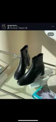 グレー 225 アンクルブーツ ブラック