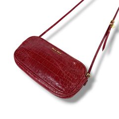 miu miu クロコ型押し ショルダーバッグ - メルカリ
