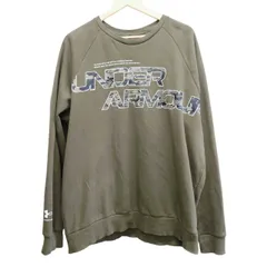 UNDER ARMOUR アンダーアーマー スウェット トレーナー XL カーキ 迷彩ロゴ ビッグロゴ メンズ レディース ユニセックス 古着 人気 定番 スポーツ カジュアル ゆるだぼ オーバーサイズ 秋冬 春物 美品