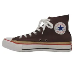 コンバース CONVERSE オールスター スニーカー シューズ 27 茶 ブラウン ハイカット レースアップ ロゴパッチ /NU ■GY99