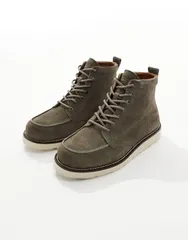 ジャック アンド ジョーンズ メンズ シューズ ブーツ・レインブーツ スエード ブーツ レース Jack Jones suede lace up boots Gray グレー