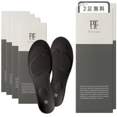ピットソール 正規品 インソールダイエット・疲れにくい・姿勢矯正アーチサポート・衝撃吸収扁平足・浮き指対応長時間歩行・立ち仕事におすすめレディース&メンズ対応スニーカー・ビジネスシューズ用 pitsole4足ブラックのサムネイル