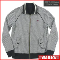 BURBERRY BLACK LABEL バーバリーブラックレーベル ジャケット ブルゾン L リバーシブルジャケット 千鳥格子 チェック 黒 白 古着 メンズ ジャケット_ブルゾン_サイズL一覧←SEULB屋着古← NS690