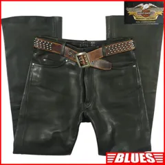 HARLEY DAVIDSON ハーレーダビッドソン レザーパンツ W32 ブーツカット 牛革 本革 革パンツ 本皮 レザーパンツ_ウエスト78cmから82cm一覧←SEULB屋着古← TN2086のサムネイル