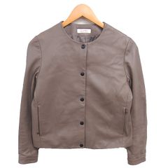 【美品✨】レリル LELILL ラム 革　ジャケット ノーカラー 美品 レリル LELILL ノーカラーレザージャケット ラムレザー