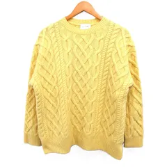 ユナイテッドアローズ UNITED ARROWS ケーブル編み ニット セーター 長袖 ウール イエロー 黄 /FT ■ECC003