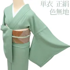 百華❀Y4866◇単衣 正絹 桜 萩 菊 松 紅葉 菖蒲 色無地 着物 単品