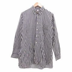 サンリミット Sans limite ロングシャツ O 白 ホワイト 紺 ネイビー