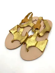 repetto レペット ストラップ フラット トング サンダル size38/ゴールド ■◆レディース