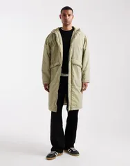 エイソス メンズ アウター ジャケット・ブルゾン パーカー ジャケット ASOS DESIGN longline parka jacket GREEN グリーン