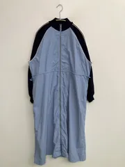 niko and ... ニコアンド その他アウター M ブルー コットン ナイロン 無地 ロング丈 フードなし ジップアップ