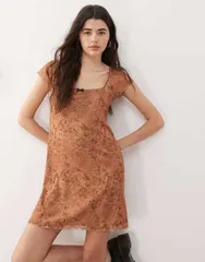 リクレイム ヴィンテージ レディース トップス ワンピース ミニワンピース ミニ メッシュ Reclaimed Vintage babydoll mesh mini dress in paisley dress Multi マルチカラー