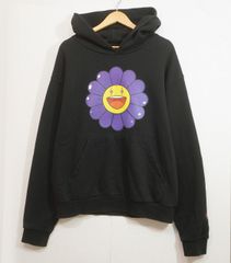 村上隆☆カイカイキキTM/KK COMPLEXCON 黒花モチーフパーカー - メルカリ