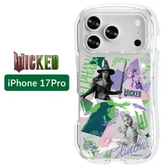 WICKED iPhone17Pro ケース クリア 透明 くびれ ウィキッド キャラクター グッズ スマホ エアクッション ハイブリッド 耐衝撃 シェイプフォルム インナーシート付仕様 アイフォン 【ゆうパケットにて7営業日以内発送】