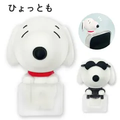 スヌーピー ひょっとも スマホ フィギュア  ピーナッツ ジョークール キャラクター グッズ  淵 貼り付け マスコット デコ アクセサリー PC パソコン  SNGG-144 【普通郵便にて7営業日以内発送】のサムネイル