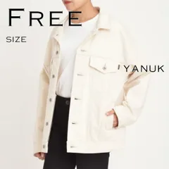 【極美品】YANUKヤヌーク 日本製 ストレッチコットン製 オーバーサイズジーンジャケット ジージャン デニムジャケット Oversize Jean Jacket 57101407 F エクリュ 【古着】【中古】【送料無料】