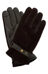 バブアー メンズ アクセサリー 手袋 コーデュロイ レザー Barbour Nelson Waterproof Corduroy Leather Touchscreen Gloves Brown ブラウン