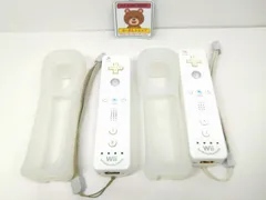 Wii リモコン モーションプラス RVL-036 2本セット ホワイト カバー ストラップ付 動作品 任天堂 0219D