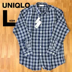 【新品】UNIQLO　ユニクロ　プレミアムリネンシャツ　長袖チェック柄　L