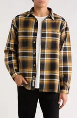 カーハート メンズ アウター ジャケット・ブルゾン シャツ コットン Carhartt Work In Progress Vaughn Loose Fit Heavyweight Cotton Herringbone ButtonUp Overshirt Va