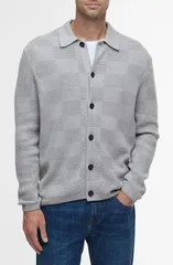 バブアー メンズ アウター パーカー・スウェット カーディガン Barbour Falton Check Cardigan Grey Marl グレーのサムネイル