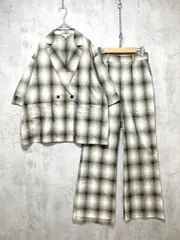 MOUSSY マウジー POPLIN シャツジャケット フレアパンツ セットアップ size1/2/ベージュ ■◇レディース