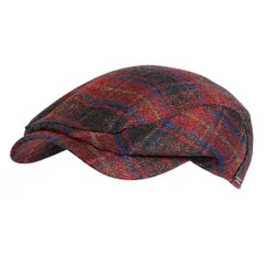 ウィゲンズ メンズ アクセサリー 帽子 ウール キャップ Wigens Mens New Tartan Wool Ivy Contemporary Cap Bordeaux