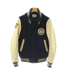 ザ・ダファー・オブ・セントジョージ The DUFFER of ST.GEORGE ジャケット スタジャン 切替 レザー M ネイビー ベージュ /DF ■GY03のサムネイル