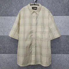 新品 T.I for men メンズ MULTI CHECK アウター型 半袖シャツ (サイズ 105)