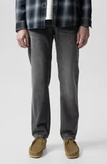 ヌーディージーンズ メンズ ボトムス デニムパンツ ストレート Nudie Jeans Rad Rufustraight Leg Jeans Grey Crosshatch グレーのサムネイル