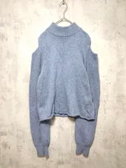 Chico フーズフーチコ CHZ1022205A0014 肩スリットハイネックルーズ ニット セーター sizeF/青 ■■レディース