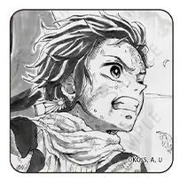 竈門炭治郎 2 台本表紙イラストスクエア缶バッジ 鬼滅の刃 ufotable