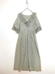 NICECLAUP ナイスクラップ 720110 長袖 レース ワンピース sizeF/アイスグレー ■◆レディース