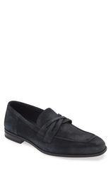 スチュアート ワイツマン メンズ シューズ ローファー Stuart Weitzman Simon Crisscross Loafer Off Black ブラック