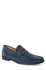 ブルーノマグリ メンズ シューズ ローファー Bruno Magli Lombardo Wrapped Moc Toe Penny Loafer Navy Suede ネイビーのサムネイル