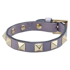 ヴァレンティノ ロックスタッズ ブレスレット パープル レザー メッキ メンズ VALENTINO【1-0219022】のサムネイル
