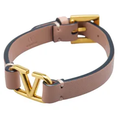 ヴァレンティノ ガラヴァーニ ロゴ ベルト ブレスレット ベージュ ピンク レザー レディース VALENTINO【1-0219023】のサムネイル