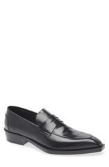 スチュアート ワイツマン メンズ シューズ スエード ローファー Stuart Weitzman Camillo Square Toe Suede Penny Loafer Black ブラック