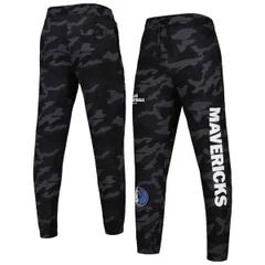 ニューエラ メンズ ボトムス カジュアルパンツ ジョガーパンツ Mens New Era BlackCamo Dallas Mavericks Tonal Joggers Black ブラック