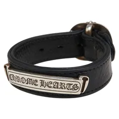 クロムハーツ スクロールラベル ガンスリンガー ブレスレット ブラック シルバー レザー レディース CHROME HEARTS【1-0227813】のサムネイル