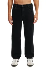 コットンオン メンズ ボトムス デニムパンツ Cotton Mens Loose Straight Jean Roan Black ブラック