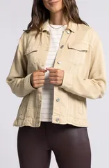 スレッドアンドサプライ レディース ボトムス デニムパンツ ジャケット Thread Supply Jackie Denim Trucker Jacket Light Khaki カーキ