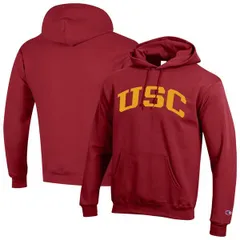 チャンピオン メンズ アウター パーカー・スウェット フリース Mens Champion Cardinal USC Trojans Basic Arch Fleece Pullover Hoodie