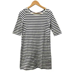 DRESSTERIOR(ドレステリア) ワンピース レディース 白×ダークネイビー ひざ丈/ボーダーのサムネイル