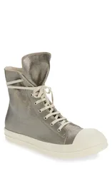 リックオウエンス メンズ シューズ スニーカー デニム Rick Owens DRKSHDW Darkshadow Foiledenim High Top Sneaker Palladium Milk Milk デニム