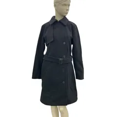 186004 現状品 GAP ギャップ 現状品　ロングコート M チャコールブラック レディース