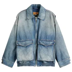 マルタンマルジェラ レディース アウター ジャケット・ブルゾン デニム MM6 Maison Margiela Denim Zip Jacket Blue ブルーのサムネイル