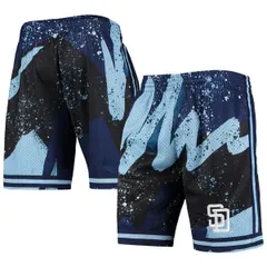 ミッチェルネス メンズ ボトムス ハーフパンツ・ショーツ ショートパンツ Mens Mitchell Ness Black San Diego Padres Hyper Hoopshorts Blacのサムネイル