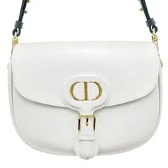 Christian Dior 美品 ディオール ボビー ラージ ショルダーバッグ M9320UMOB レザー アイボリー ホワイト オブリーク トロッター ロゴ BOBBY CD クリスチャン ABランク 鑑定済 中古 ディオールバッグ【1/28価格改定】